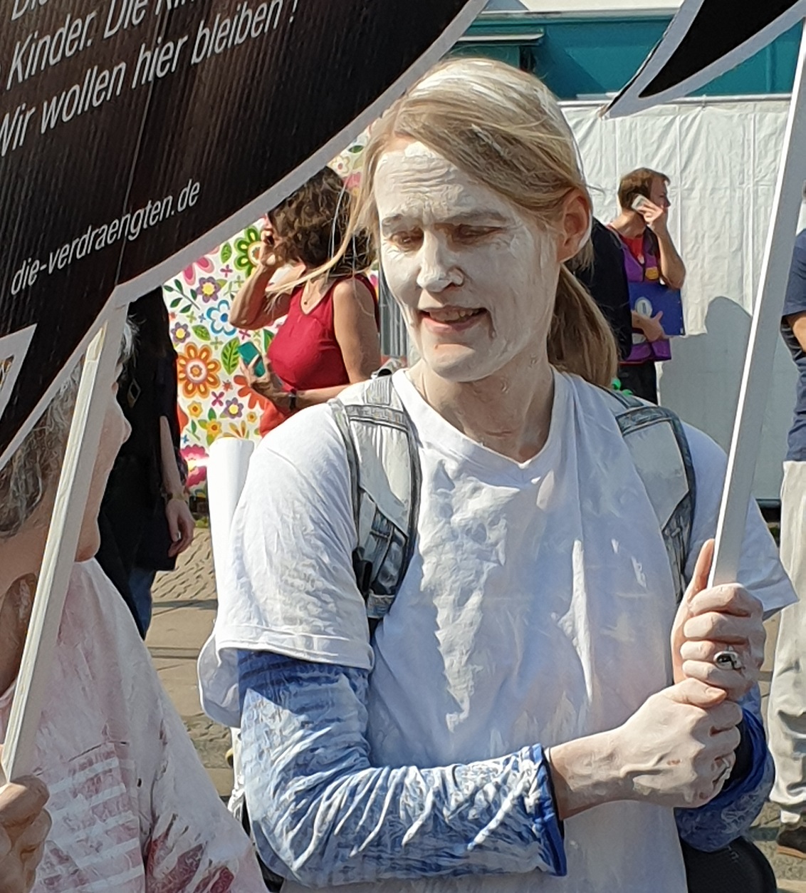 Manifestante a Berlini